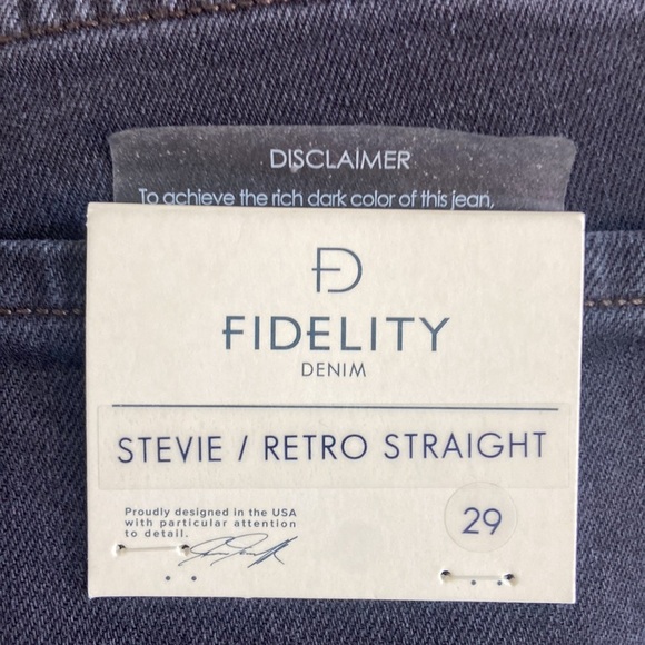 BNWT Fidelity Stevie Retro Straight Jeans - Picture 12 of 15